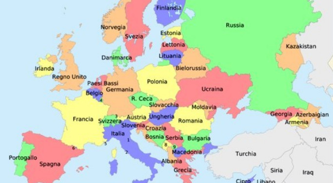 Mapa da Europa - Toda Matéria