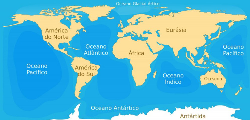 Cartografia: continentes, oceanos e mares. Ênfase na Europa, Ásia, Oceania e Antártida 51
