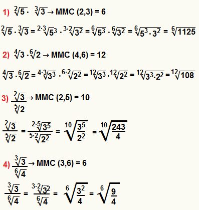 Multiplicação e divisão de radicais 2