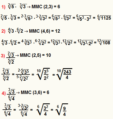 MULTIPLICAÇÃO E DIVISÃO COM RADICAIS \Prof. Gis/